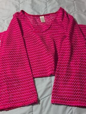 Time and Tru Hot Pink Cover Up
